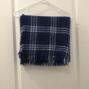 Plaid blanket scarf